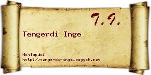 Tengerdi Inge névjegykártya